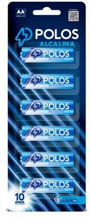 Pilha AA Polos Com 6 Unidades