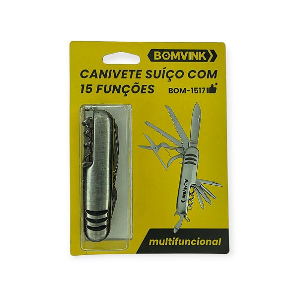 Canivete Suíço 15 Funções Multiuso Portátil