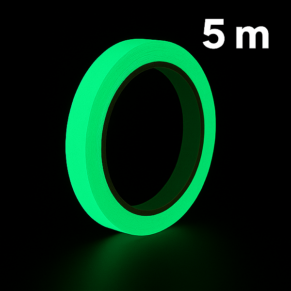 Fita Adesiva Fosforescente / Fotoluminescente Luminosa Brilha no Escuro 15mmx5m