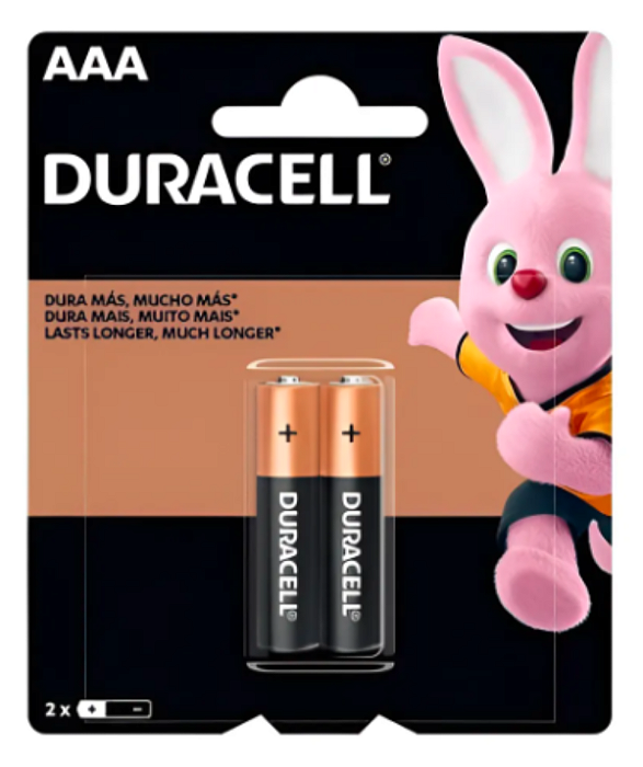 Pilha AAA Duracell Com 2 unidades