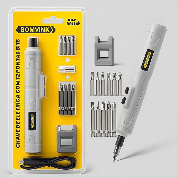 Chave de Fenda Elétrica com 12 pontas Bomvink