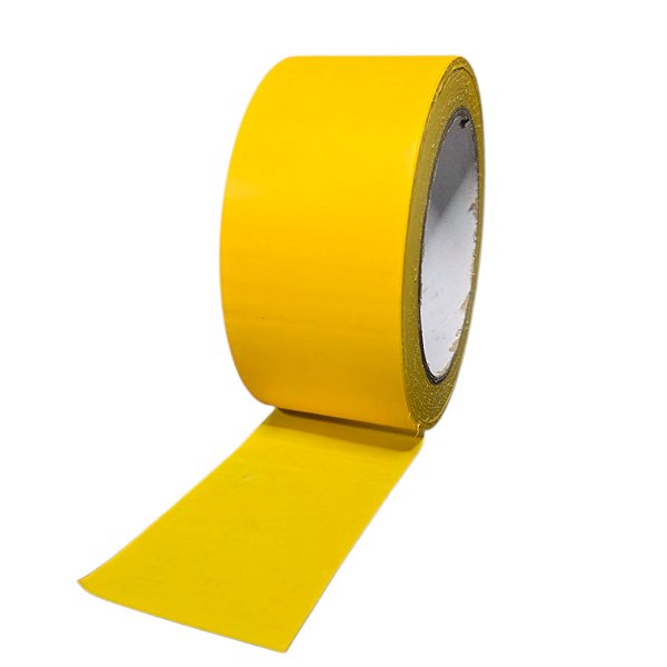 Fita Adesiva de Demarcação PVC Amarela 50mmx30m Nastro