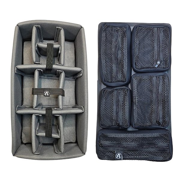 Kit Divisória e Organizador de tampa Removível para Case MP0055 e MAI 545 ATM Pro Cinza