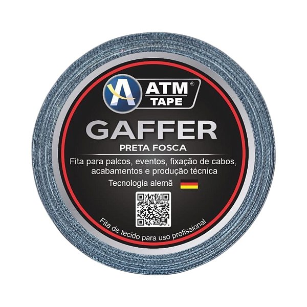 Fita Tecido Gaffer 48mmX5m Preta ATM Tape