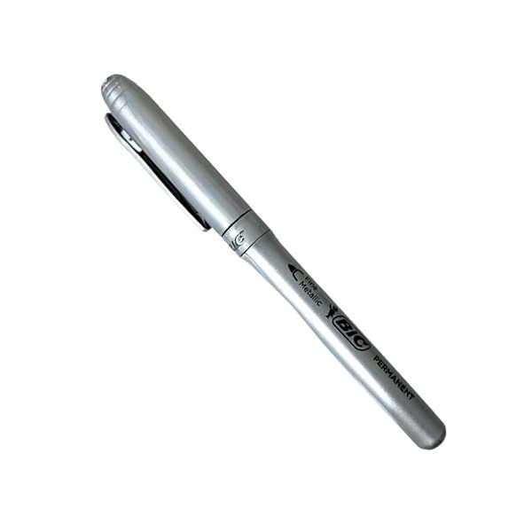 Caneta Marcador Permanente BIC Marking Intensity Metálico Prata (Silver)