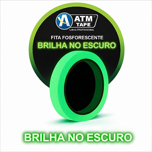Fita Adesiva Fosforescente Luminosa Brilha no Escuro 15mmx5m ATM Tape