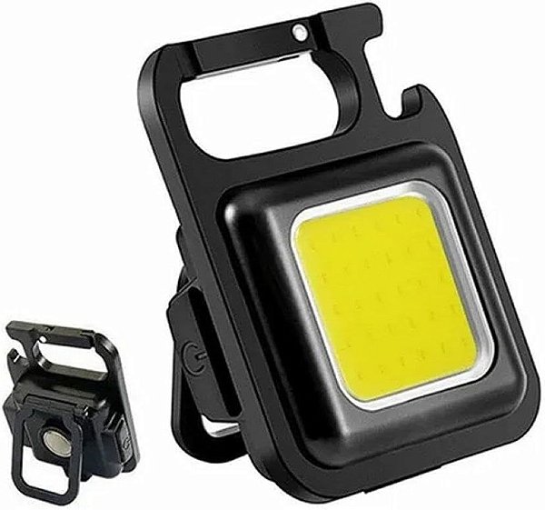 Mini Lanterna Chaveiro Multifuncional LED recarregável USB