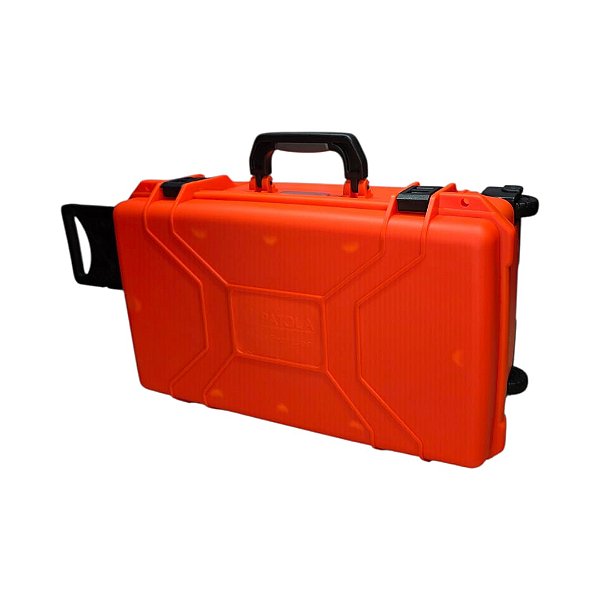 Patola Maleta Case Uso Geral MP0055 Laranja Fluorescente Com Rodas