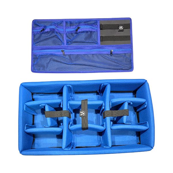 Kit Divisória e Organizador de tampa para Case MP0055 e MAI 545 ATM Pro Azul Claro