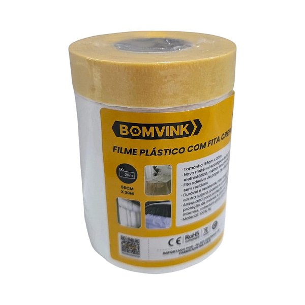 Filme de Mascaramento com Fita Crepe 550mmx20m