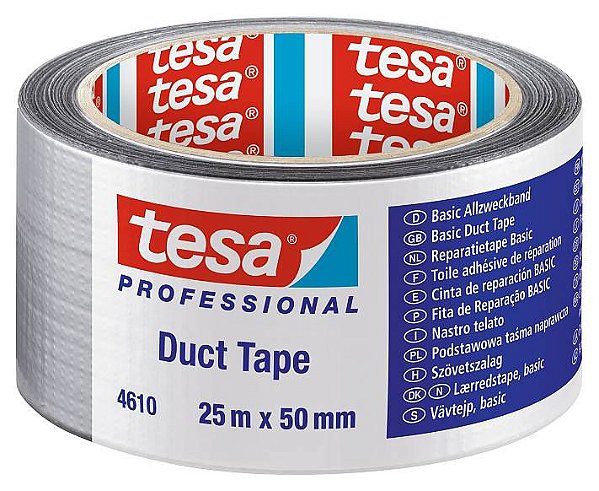 Fita Silver Tape Basic Prata 50mmx25m Tesa Importado