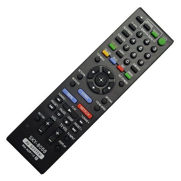 Controle Remoto Home Theater Blu-Ray Sony RM-ADP112 com Netflix