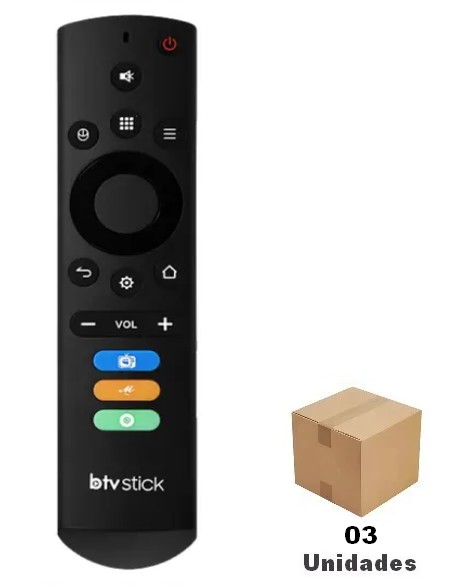 Controle Remoto para Receptor Btv Stick ES13 SKY-9303 - 03 Unidades
