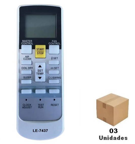 Controle Remoto para  Ar Condicionado Split Inverter Fujitsu - 03 Unidades