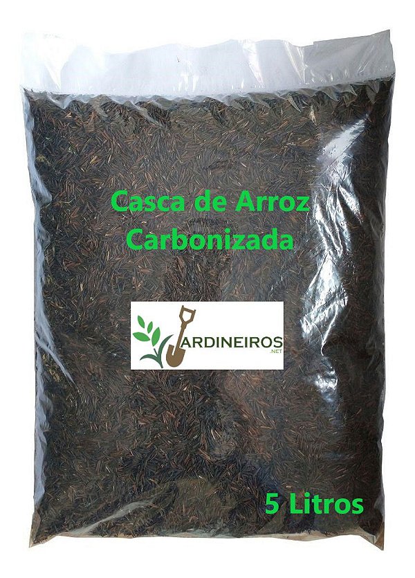 Casca de Arroz Carbonizada - 5 litros