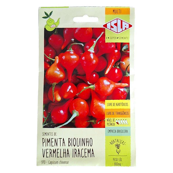 Sementes de Pimenta Biquinho Vermelha Iracema