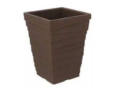 Vaso Coluna Quadrado Degrau Pequeno - 38 cm