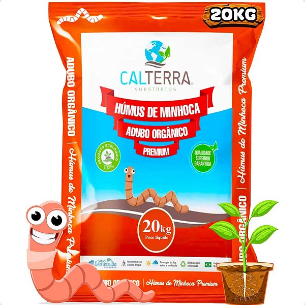 Húmus de Minhoca Calterra - 20 kg