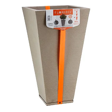 Vaso Plástico Zurique Efeito Pedra Grande - 74 x 35 cm