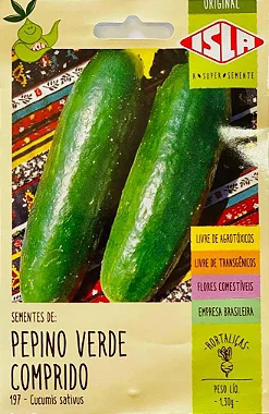 Sementes de Pepino Verde Comprido