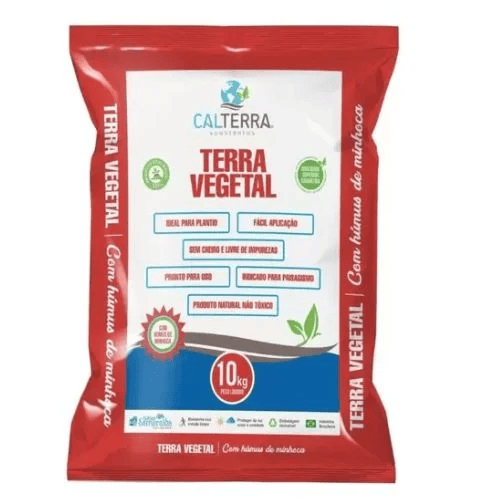 Terra Vegetal com Húmus de Minhoca Calterra - 10 kg