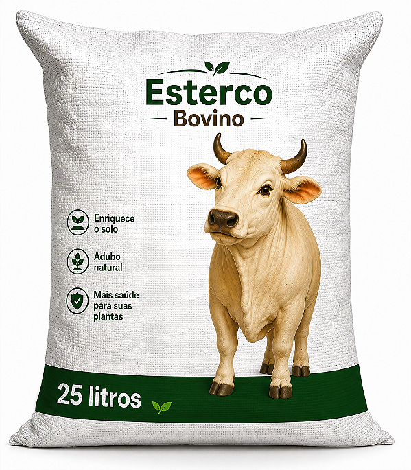 Esterco Bovino - 25 litros