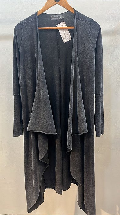 Cardigan Longo Preto Marmo