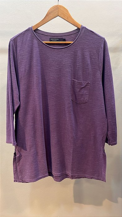 Blusa Manga 3/4 Roxa
