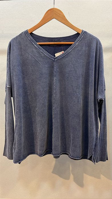 Blusa Boston Azul Marmo