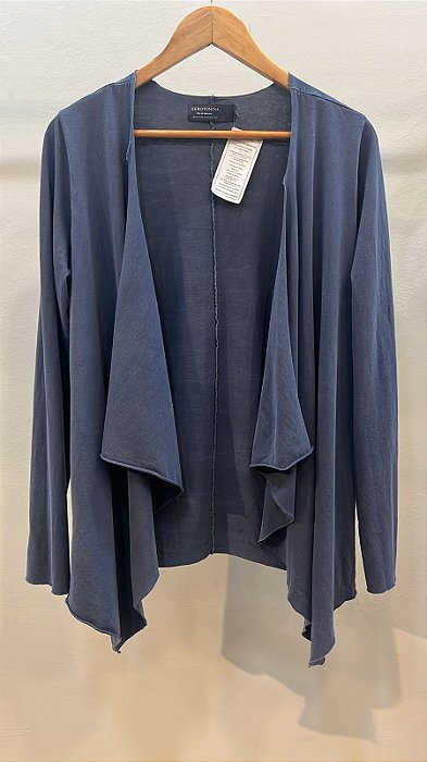 Cardigan Curto Azul Stone