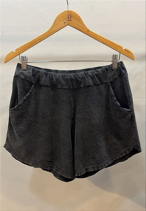Short Crepe Preto Marmo