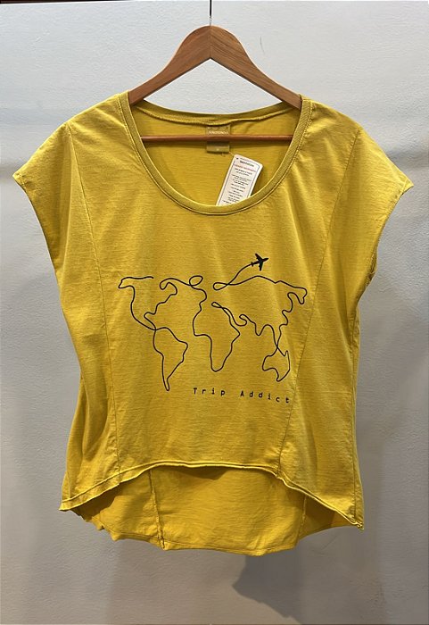 Blusa Feminina Silk Trip Mostarda