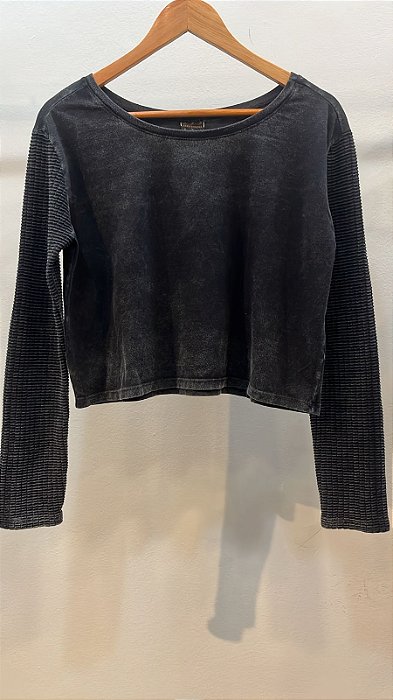Cropped Aleska Preto Marmo