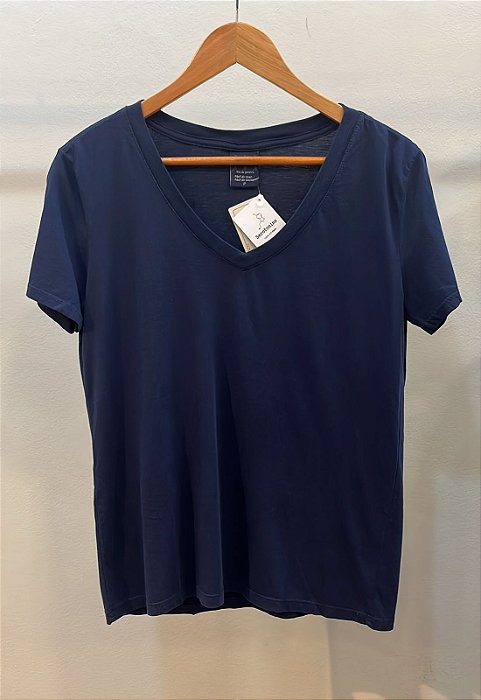 Blusa Basic V Marinho