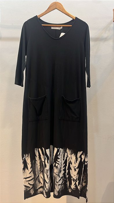 Vestido Berlim Preto Tie Dye