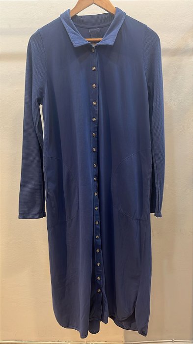 Vestido Chemise Nevada Azul Cobalto