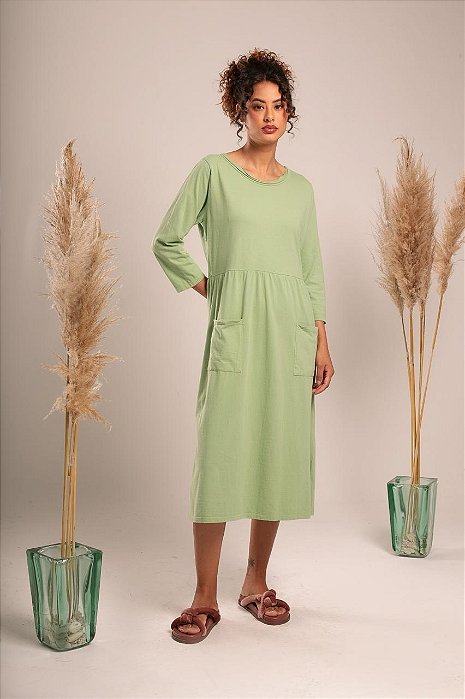 Vestido Holambra Verde Claro