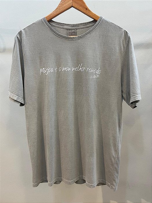 T-Shirt Masculina Silk Música Cinza