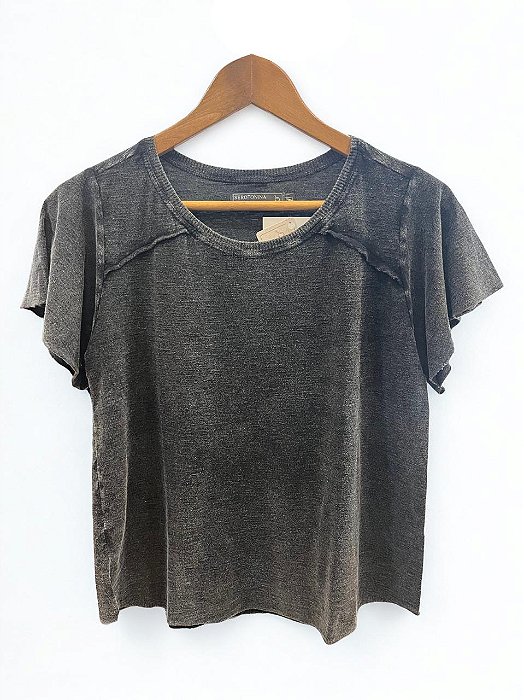 Blusa Balneário Preto Marmo