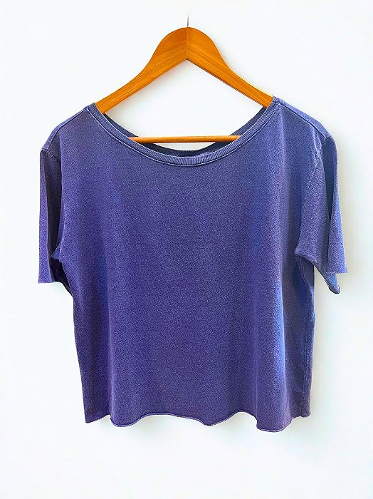 Blusa Capri Crepe Azul