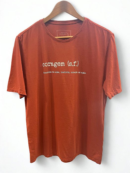 T-Shirt Masculina Silk Coragem Telha