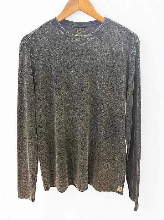 Camisa Masculina Waffle Preto Marmo