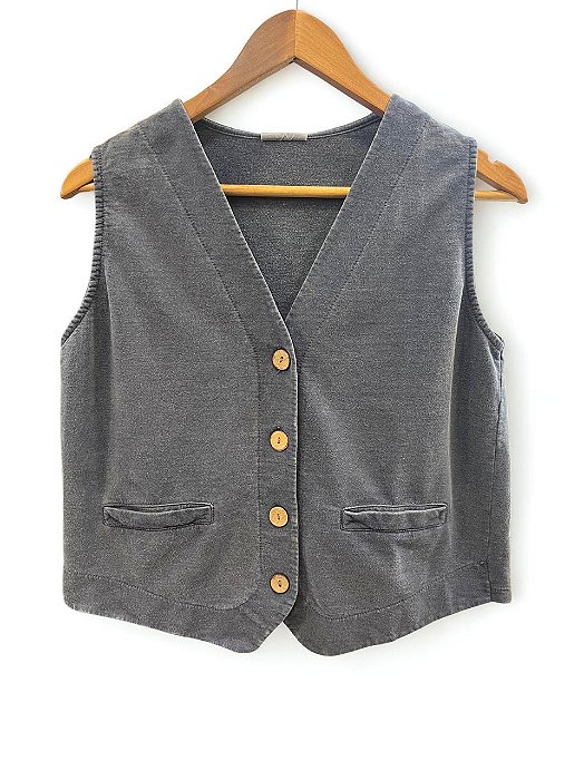 Colete Moletinho Azul Marmo