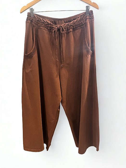 Calça Pantacourt Bristol Marrom