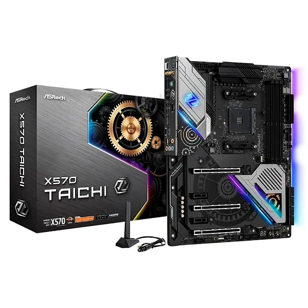Placa Mãe Asrock Taichi X570, Amd Am4 Atx, 4xddr4, M.2, Rede Intel, Áudio Realtek, Usb Tipo C, Wi-Fi 6, Cfx, Sli, Hdmi