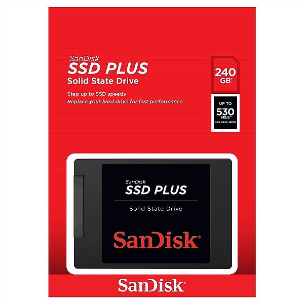 Hd Ssd Sandisk Plus 240gb Sata 3 530mb/s - Original