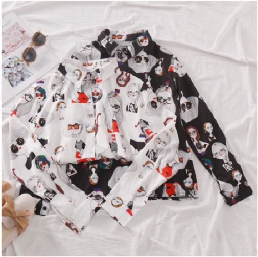 Camisa de Manga Longa MODERN GIRL - Duas Cores
