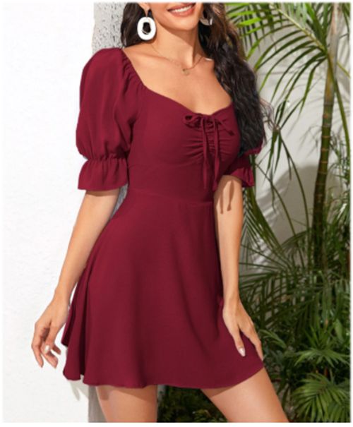 Vestido Manga Bufante PRIMAVERA - Duas Cores