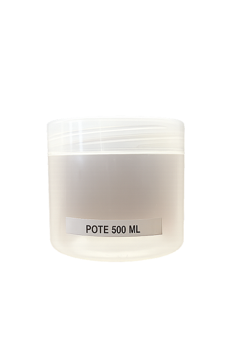 POTE DE PLÁSTICO REDONDO 500 ML COM TAMPA