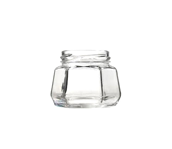 300 UN. POTE DE VIDRO SEXTAVADO 170 ML C/ TAMPA E LACRE